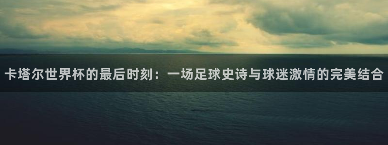 世界杯比赛直播:卡塔尔世界杯的最后时刻:一场足球史诗与球迷激情的完美结合