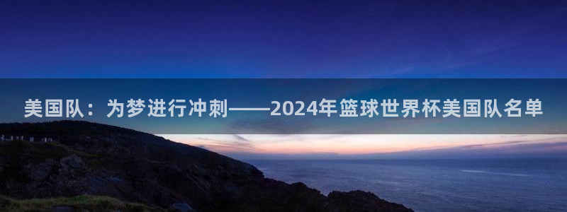 2026年男足世界杯:美国队:为梦进行冲刺——2024年篮球世界杯美国队名单